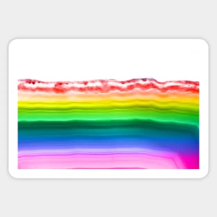 Rainbow colors agate slice mineral Sticker